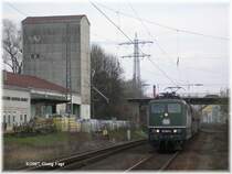 151 049-4 durchf�hrt am 09.03.07 mit CS 60468 den Bahnhof M�hlacker.