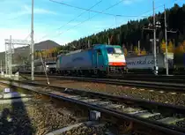 483 013-5 von CAPTRAIN am 8.11.2015 im Bahnhof Tarvisio Boscoverde.             .