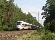 Zwei ICE-T Einheiten sind am 12.September 2015 bei Bamberg in Richtung Norden unterwegs.