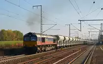 29003 der HHPI zog am 31.10.15 einen langen Kieszug durch Rodleben Richtung Magdeburg.