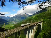 Zwei 193er der SETG auf der Fahrt in Richtung Spittal am 10.5.2015 auf der Pfaffenberg-Zwenberg-Brücke.