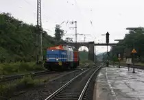 Auf dem Weg gen Osten: 203 214-3 der NBE. Aufgenommen in Eichenberg am 29.06.2014.