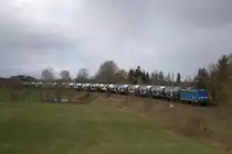 DGS 78994 mit Press 140 042-4 auf dem weg von Hof nach Hohe Schaar. Aufgenommen am 22.11.2015 in Oberjössnitz bei Plauen. 