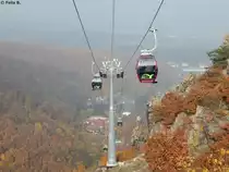 Seilbahn Thale-Hexentanzplatz an der Bergstation am 29.10.2015