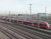 Bahnhof Nürnberg  gesehen aus einem angrenzenden Hotel am 11. November 2015.

