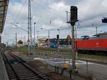 Signal X1,am 31.August 2014,Richtung Streckenende in Wismar.