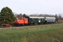 BIF 2060.14 am 22.November 2015 mit dem SBED 93960 kurz vor Wilfersdorf-Hobersdorf.