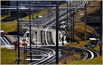 In Rigi Staffel teilen sich die Wege nach Arth-Goldau (links) und Vitznau (rechts) 18.11.2015