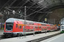 Doppelstocksteuerwagen DABbuzfa Voraus gehts gleich als RB Annaburg über Dessau im Leipzig Hbf los 28.05.2015