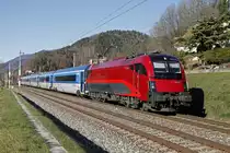 1216 231 mit RJ71 kurz nach Mixnitz-Bärenschützklamm am 28.11.2015.