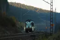 295 076-4 Railsystems RP im Frankenwald bei Steinbach am 03.11.2015.