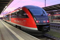 642 685-1 stand am Morgen des 05.12.2015 als RB 13229 von Rostock Hbf nach Graal-M�ritz im Rostocker Hbf bereit.
