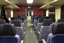 Die Innenansicht des  628 641 auf der RB 12 von Berlin-Lichtenberg nach Templin Stadt am 02.12.2015.