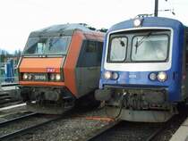 Zwei Triebfahrzeuggesichter:
Die E-Lok BB 26156 (Typ Sybic) und der bei der Modernisierung mit neuen Fronten versehene Dieseltriebzug XR8773/X4773 (EAD).

03.03.2007
Strasbourg