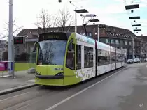 Bern Mobil - Tram Be 4/6  757 unterwegs auf der Linie 7 in Bümpliz am 24.12.2015