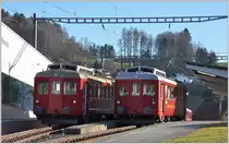 ABDeh 2/4 24 und 23 in Heiden. (28.12.2015)