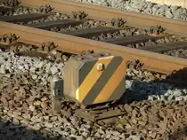 Ein Rangiersignal von hinten am 28.12.15 in Hanau Hbf