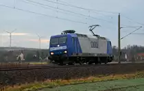 145-CL 206 der RBH rollte am Morgen des 19.12.15 Lz durch Burgkemnitz Richtung Bitterfeld.