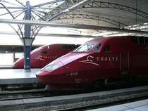 Ein Thalys PBKA & PBA in Br�ssel Midi/Zuid. Der PBA fuhr nach Amsterdam CS, der PBKA nach K�ln (bzw. K�ln-Deutz).