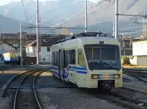 SSIF / FART - Triebwagen ABe 4/6 48 im Bahnhofs-Depotareal in Domodossola am 26.12.2015