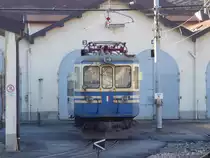 SSIF / FART - Unbekannter Triebwagen im Bahnhofs-Depotareal in Domodossola am 26.12.2015