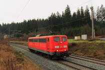 151 169-0 DBSR bei Steinbach im Frankenwald am 03.12.2015.