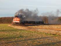 Auf den ersten Blick scheint die WLE44 ziemlich viel Ruß in die Luft zu pusten doch dahinter versteckt sich die 78 468.

Anröchte 09.01.2016