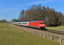 101 091 mit EC 115 am 25.02.2014 bei Vogl. 