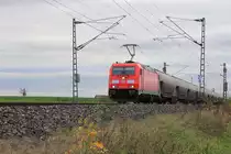 185 251-6 DB Schenker bei Lichtenfels am 10.11.2015.