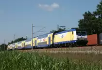 ME 146-10 mit ME 81619 (Hamburg-Harburg–L�neburg) am 12.09.2014 zwischen Ashausen und Winsen (Luhe)