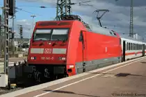 Bild 139:
Am 27.09.2015 bespannte 101 141-1 den IC 2217 von Hamburg nach Stuttgart. Hier zu sehen ist die Lok beim Halt in Dortmund Hbf
