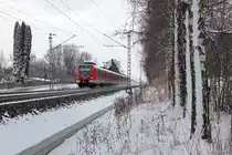 423 070-2 war am 16.01.16 als S2 nach Petershausen in Poing unterwegs.