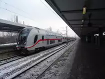 7.1.2016 Braunschweig Hbf: Abfahrbereiter IC nach Halle/Leipzig über Helmstedt-Magdeburg