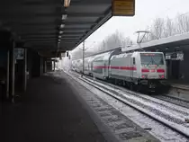 7.1.16, Braunschweig Hbf. Nachschuss auf Lok 146 564-0 des ausfahrenden IC's nach Leipzig Hbf.