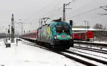 Am 17.01.2016 kam die 182 013 von der DB aus Richtung Salzwedel nach Stendal und fuhr weiter in Richtung Berlin .