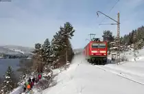 143 856-3 mit der RB 17267 (Freiburg(Brsg)Hbf-Seebrugg) bei Schluchsee 18.1.16