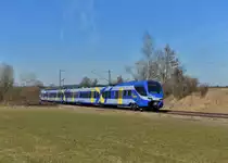 430 025 als M nach Kufstein am 25.02.2014 bei Ostermünchen. 