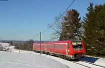 611 030-7 als RE 22311 (Rottweil-Neustadt(Schwarwz)) bei Bachheim 20.1.16