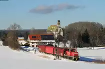 294 883-4 mit dem EK 55838 (Neustadt(Schwarzw)-Villingen(Schwarzw)) bei Löffingen 20.1.16