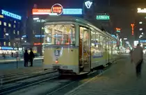 København / Kopenhagen Københavns Sporveje SL 6 (DÜWAG-GT6 808) Rådhuspladsen / Rathausplatz im Februar 1968. - Scan von einem Farbnegativ. Film: Kodacolor X. Kamera: Konica EE-matic.