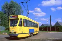 Brüssel Tw 7500, als ER-Sechsachser ein Einzelstück, wendet im Dreieck Ban Eik, 23.06.2009.