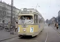 København / Kopenhagen Københavns Sporveje SL 7 (DÜWAG-GT6 853) Nørre Voldgade / Frederiksborggade / Nørreport station am 26. Februar 1968. - Scan von einem Farbnegativ. Film: Kodacolor X. Kamera: Konica EE-matic.
