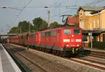 151 104 mit GM 60207 (Hamburg-Waltershof–Beddingen VPS) am 06.10.2014 in Suderburg