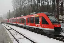 Hier 648 950-3 und 648 848-9  Ratzeburg  als RE72 (RE21912) von Kiel Hbf. nach Flensburg, bei der Ausfahrt am 23.1.2016 aus Kiel Hbf.