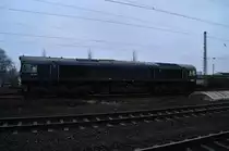 Am frühen Samstagmorgen verlässt die 266 114-8 von DPLL LZ den Bahnhof Kalscheuren in Richtung Brühl. 23.1.2016