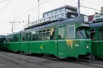 Be 4/6 Düwag 626 ist für den Verlad nach Belgrad bereit. Der Wagen steht auf dem Hof des Depots Dreispitz Die Aufnahme stammt vom 25.01.2016.