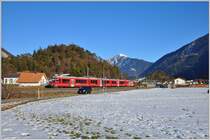 S1 1523 mit ABe 4/16 3101 bei Ems/Werk. (26.01.2016)