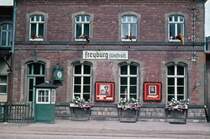 Bahnhof Freyburg (Unstrut) am 07.10.1962, Aufnahme von meinem Vater, Scan vom Dia