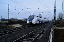 NX Hamster 9442 872 kommt hier als RB 48 nach Wuppertal in Kalscheuren am noch frühen Morgen eingefahren.
Samstag den 23.1.2016