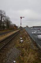 Stelldrähte, Schilder und ein Signal, so sah es in Weilerswist aus am Samstag den 23.1.2016